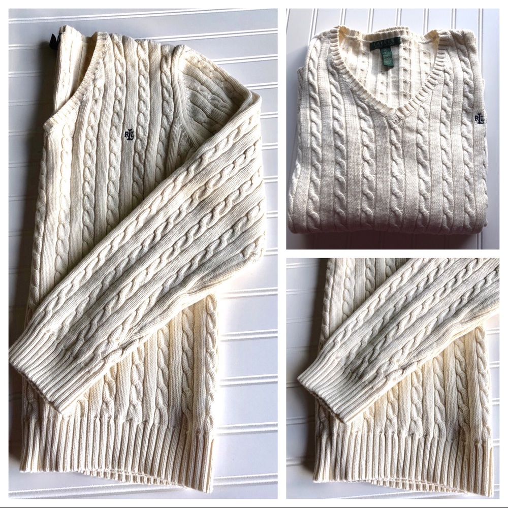 Ralph Lauren V Neck Knit Sweater